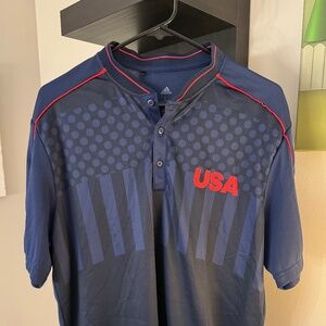 Adidas Olympic Golf Polo Size Large